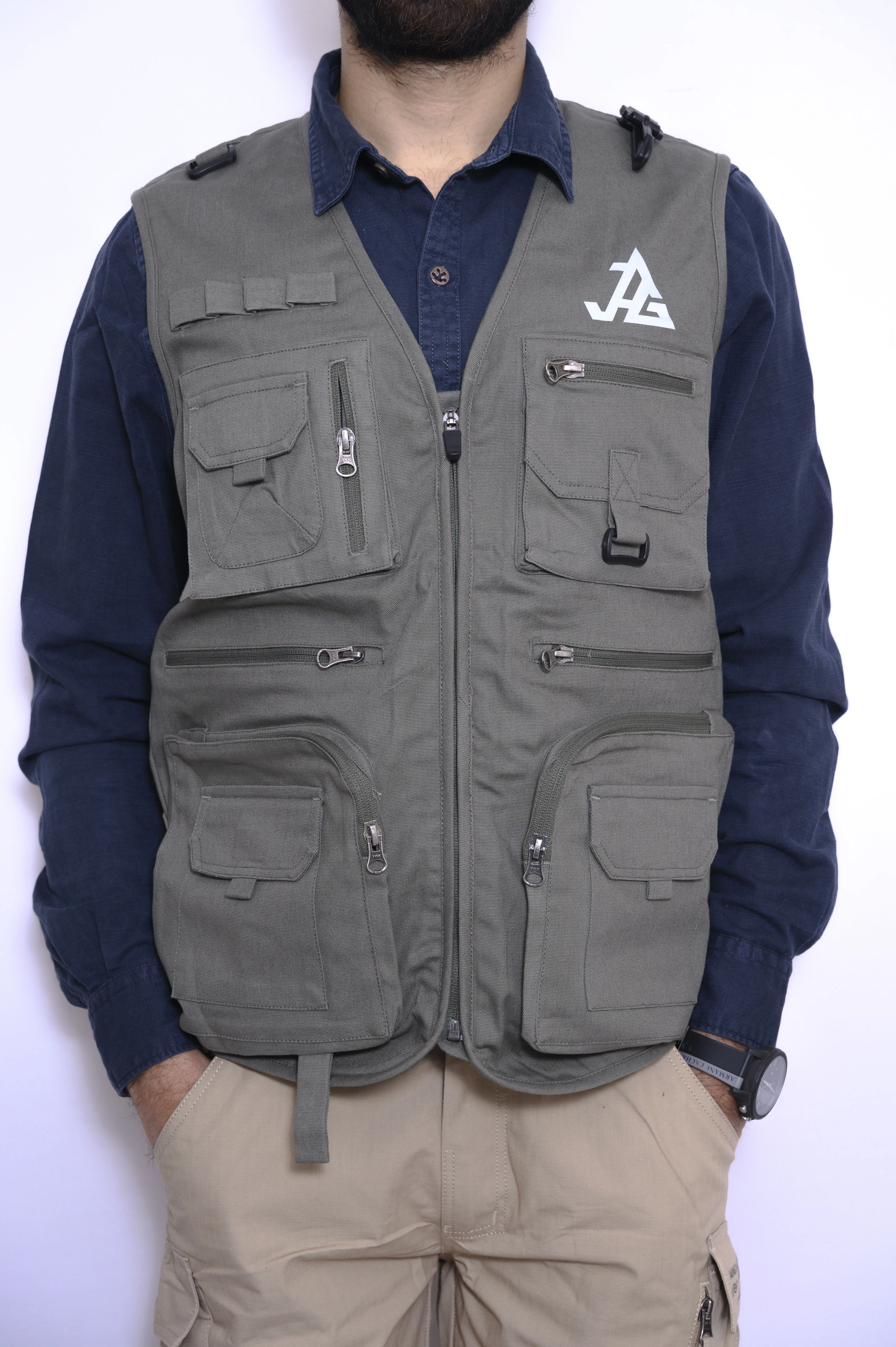 JAG Kaziranga Series Multi-Pocket Jacket | Safari Jacket | 9 Pockets | Unisex | Travellers Jacket