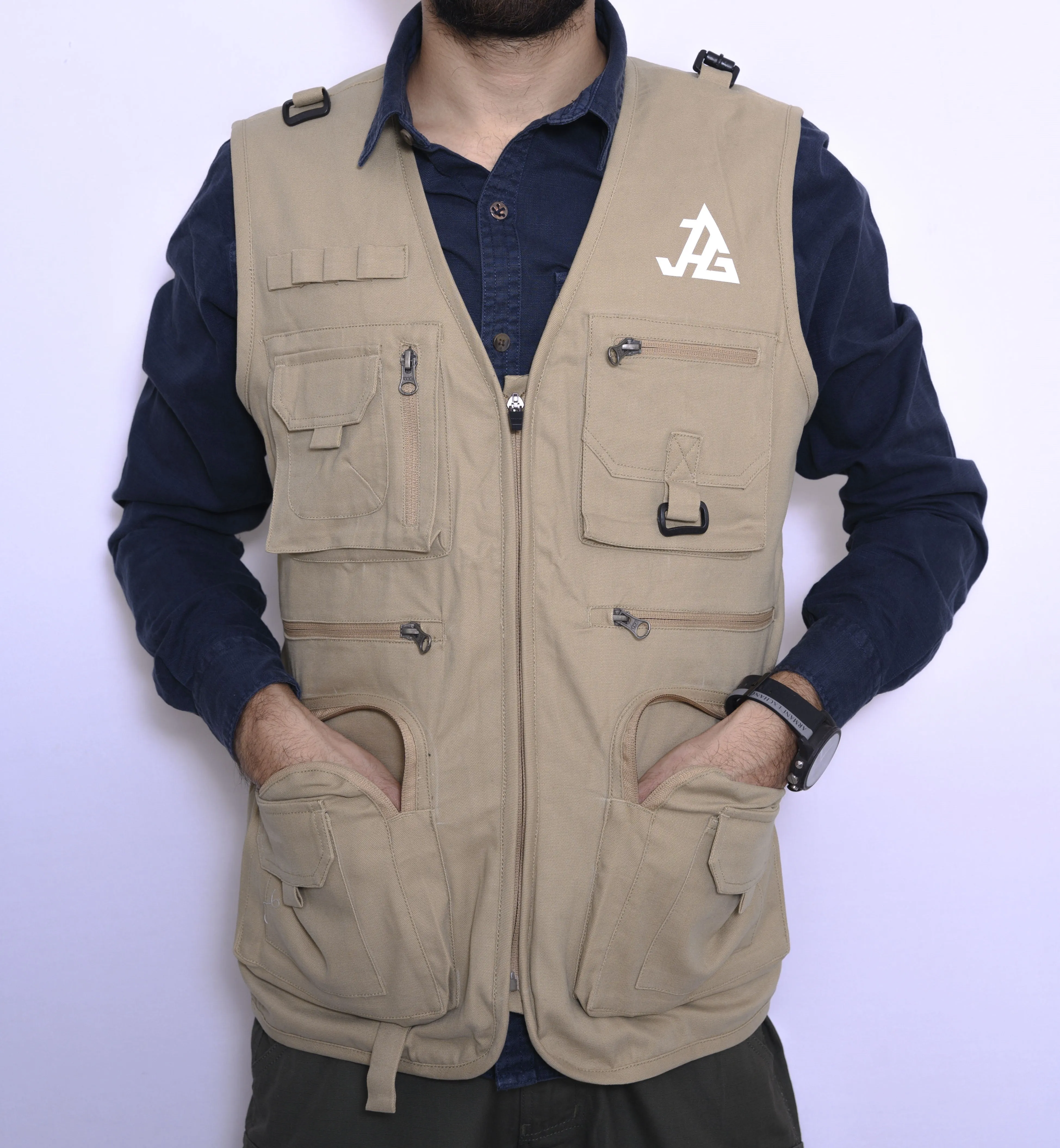 JAG Kaziranga Series Multi-Pocket Jacket | Safari Jacket | 9 Pockets | Unisex | Travellers Jacket