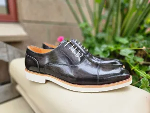 Lightweight Lace-up Cap Toe Oxford