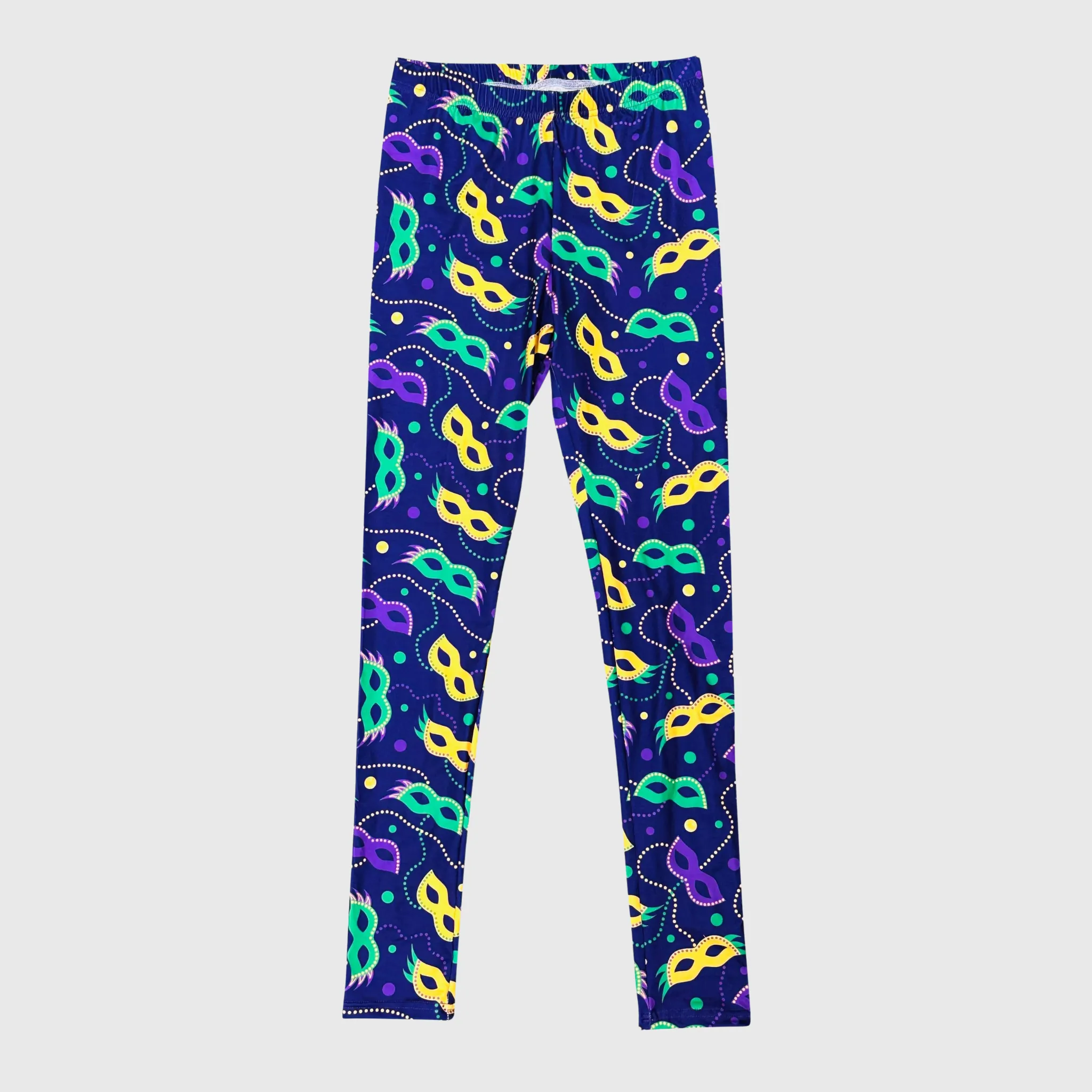 Mardi Gras Mask Purple Leggings