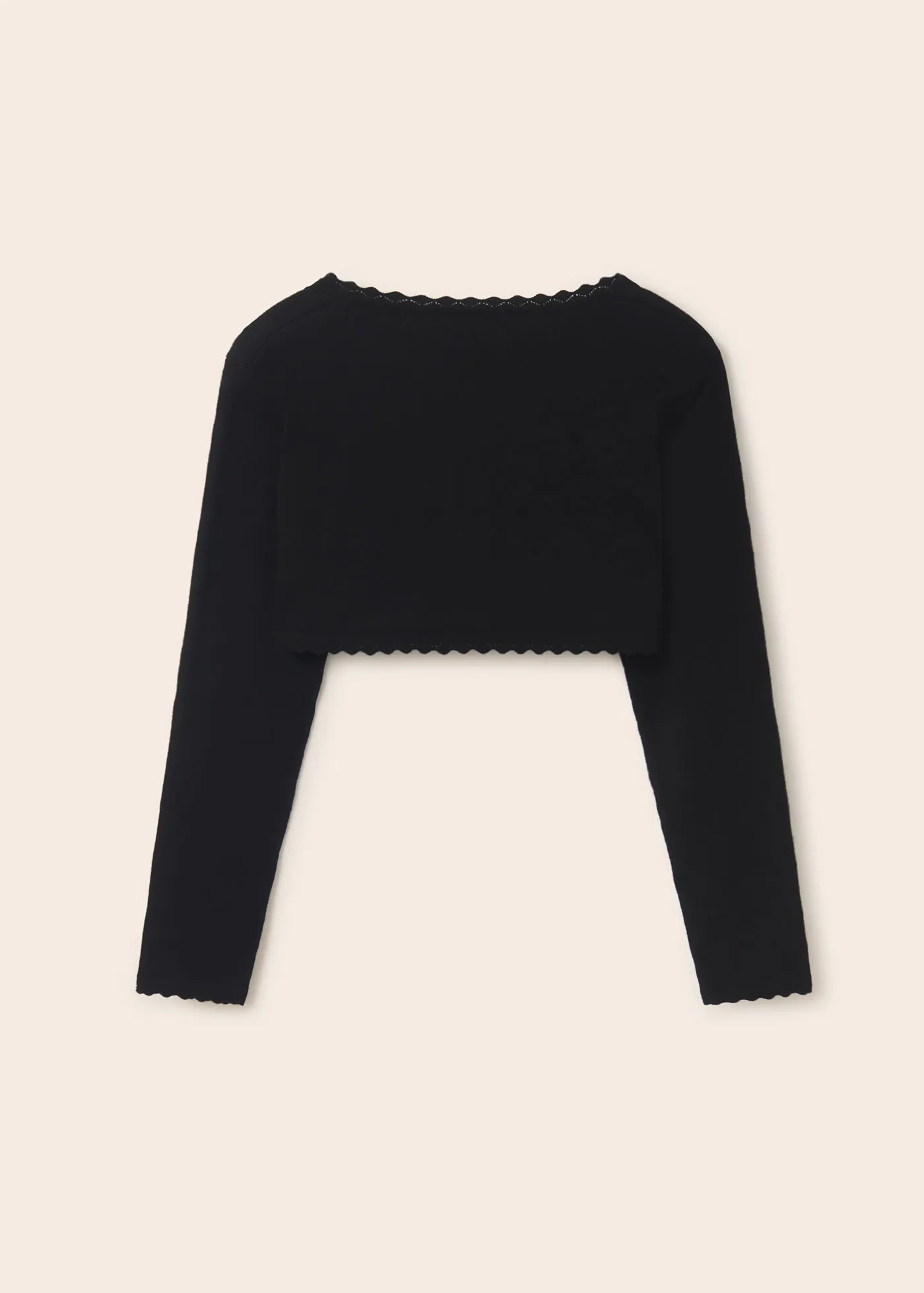 Mayoral Junior Basic Knit Bolero Cardigan _Black 332-91