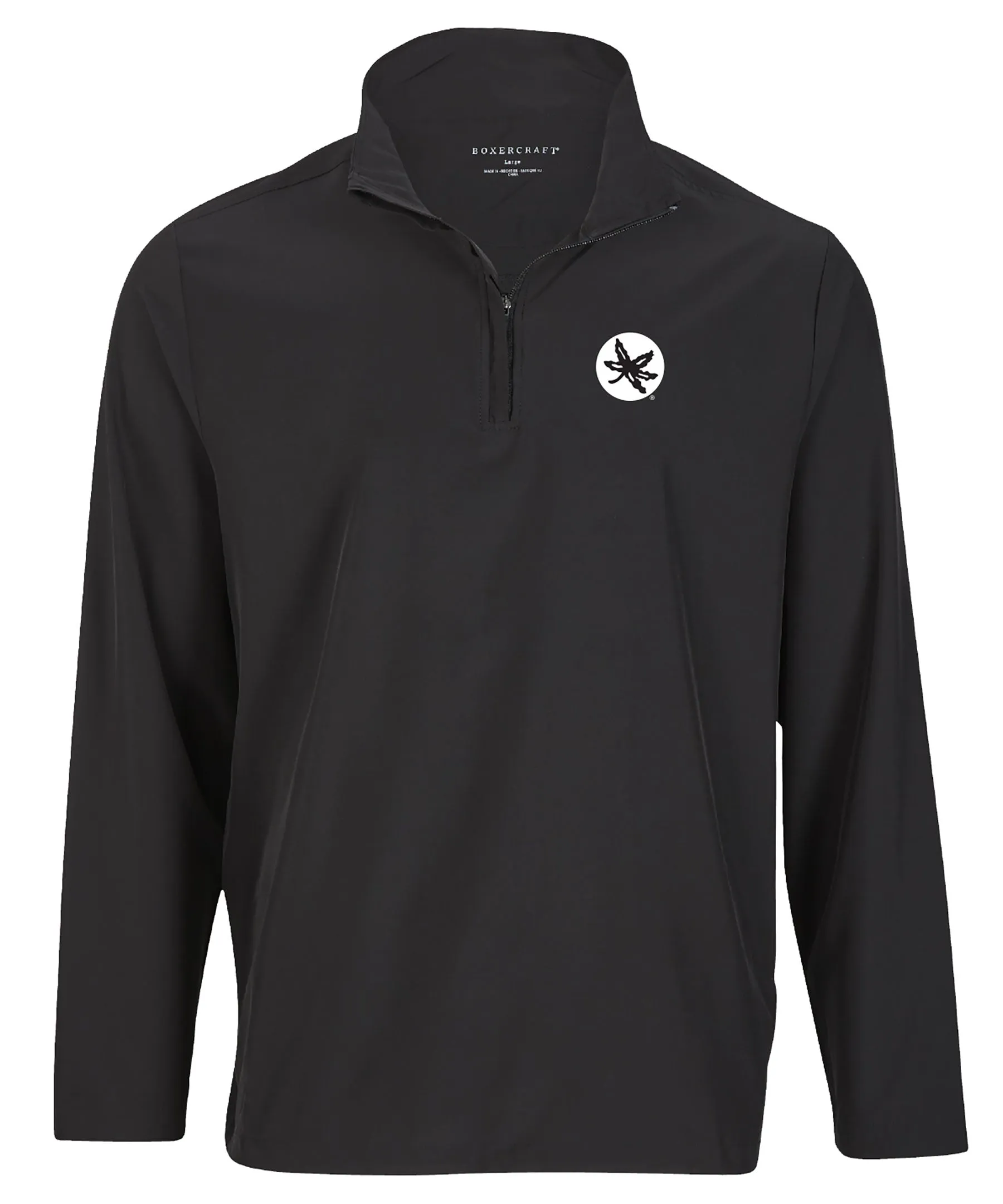 Men's Ohio State University Stretch Woven Quarter Zip Pullover