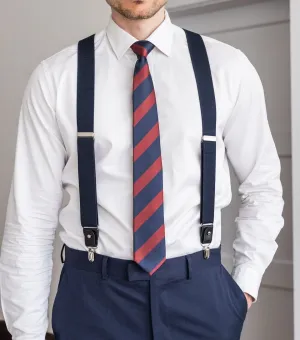 Men's suit trousers elastic suspenders