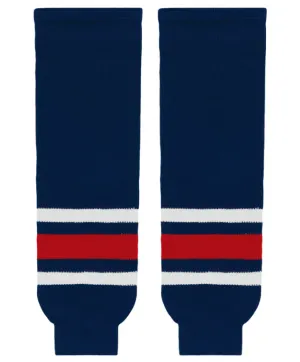 Modelline 2009-2016 Columbus Blue Jackets Home Navy Knit Ice Hockey Socks