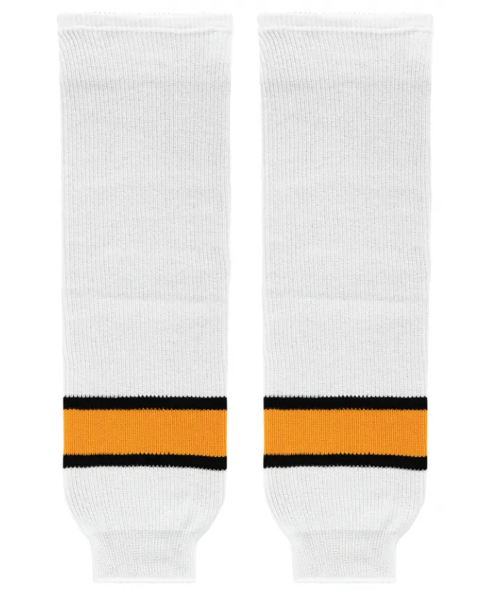 Modelline American International Yellow Jackets Alternate White Knit Ice Hockey Socks