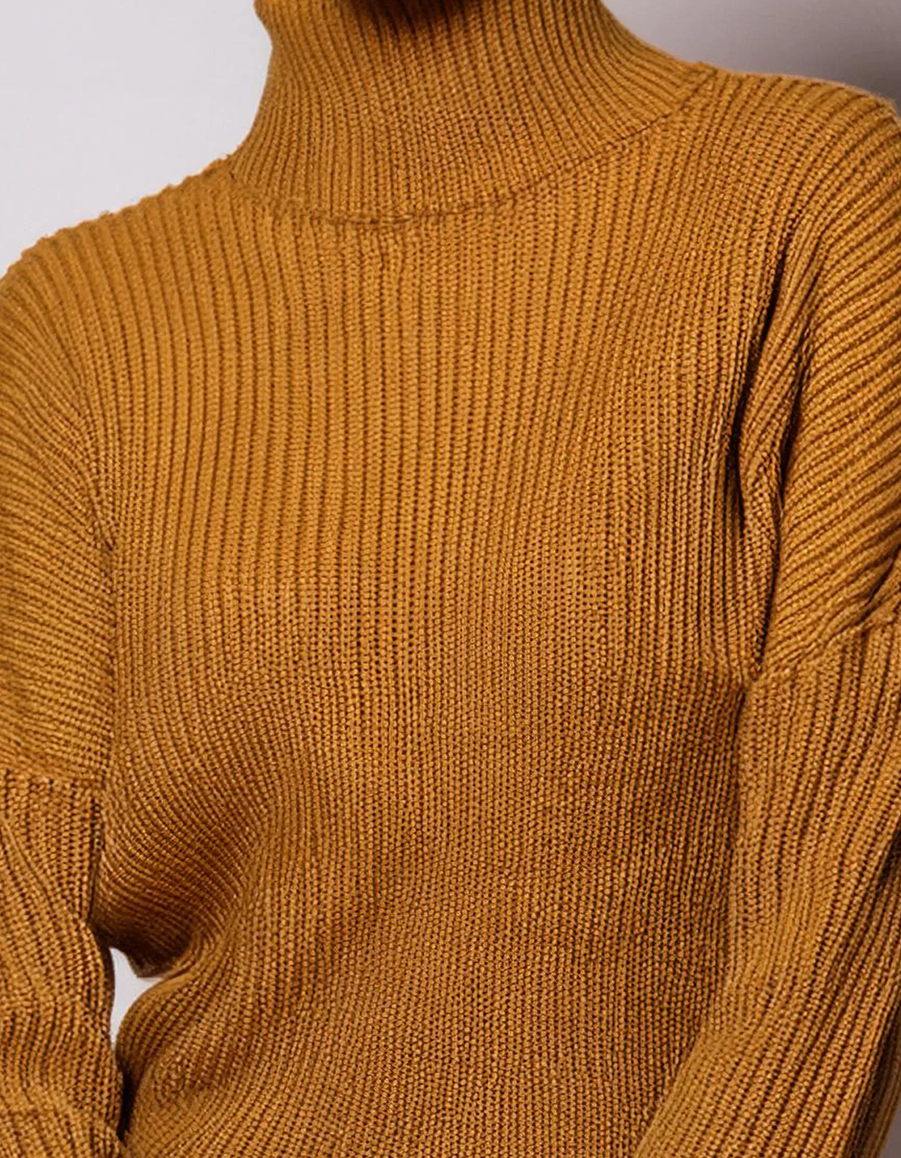 Mustard Yellow Warm Turtleneck Sweater