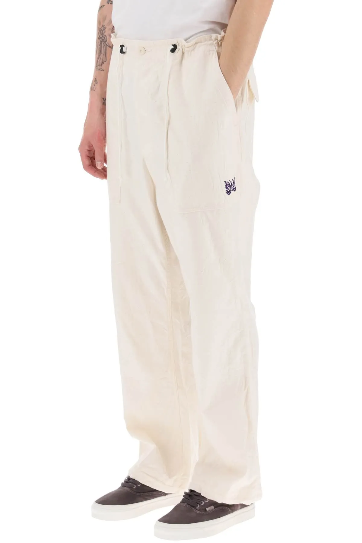 Needles fatigue pants with wide leg