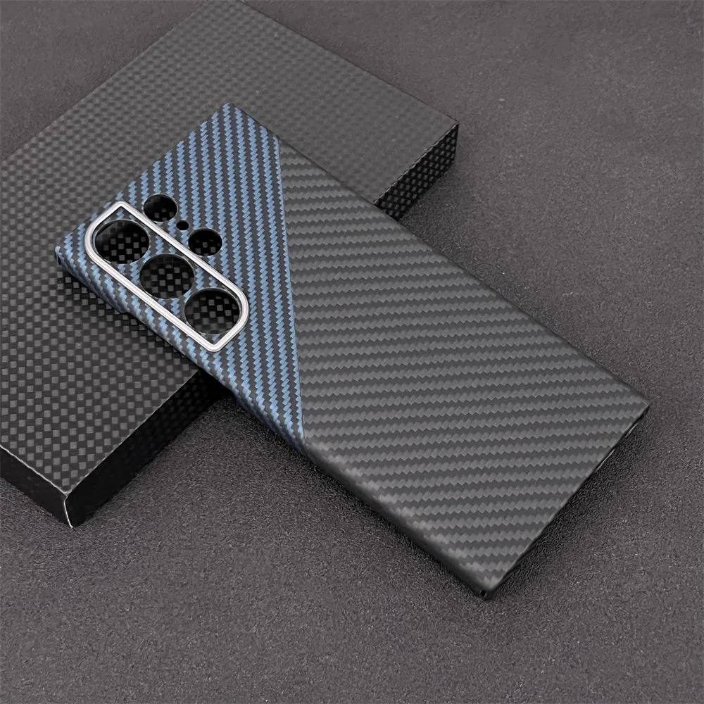 Oatsbasf Luxury Pure Aramid Fiber Case for Samsung Galaxy S23 Series Smartphones