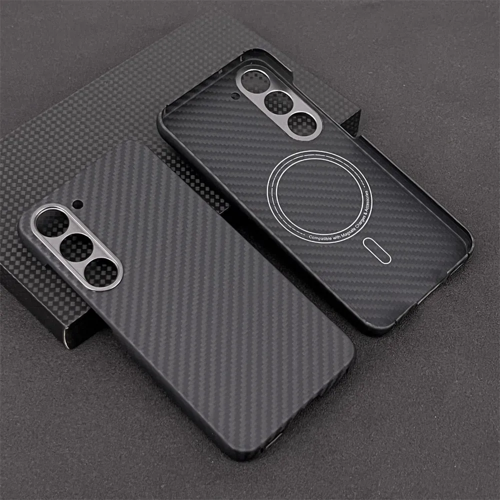 Oatsbasf Luxury Pure Aramid Fiber Case for Samsung Galaxy S23 Series Smartphones