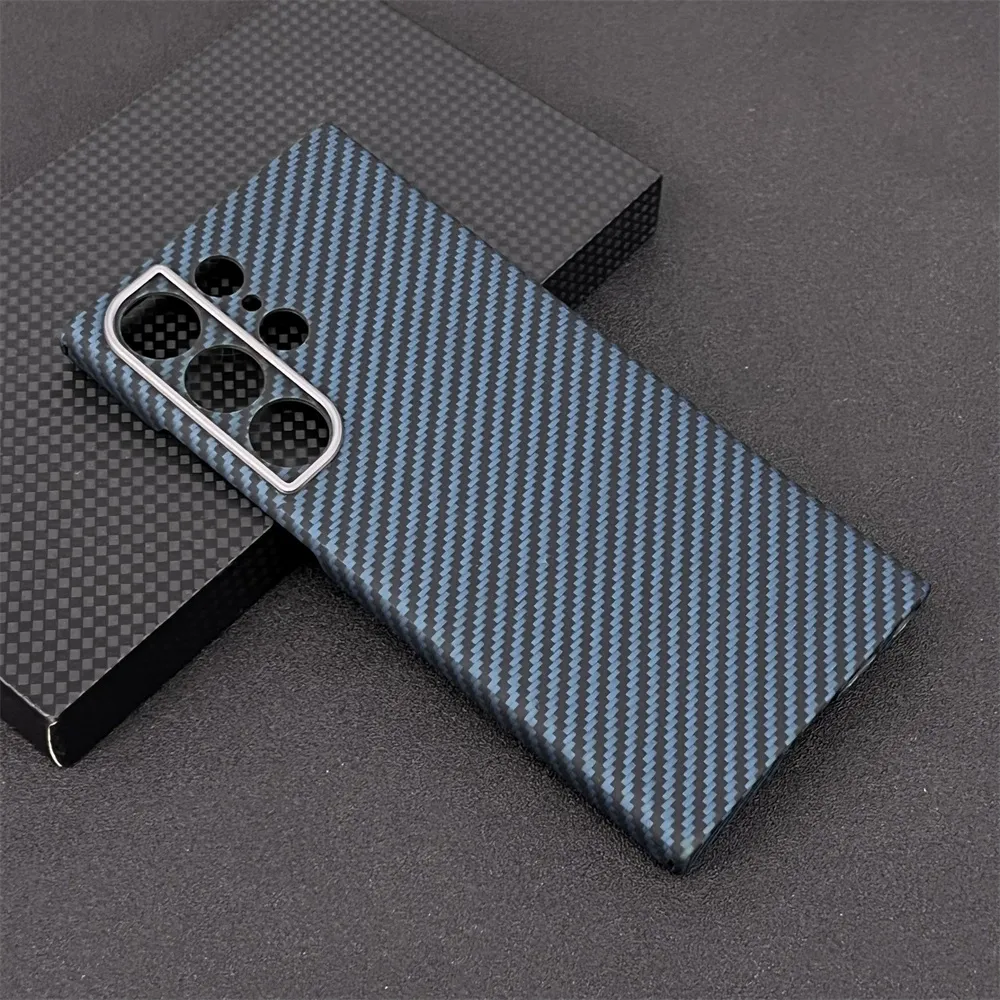 Oatsbasf Luxury Pure Aramid Fiber Case for Samsung Galaxy S23 Series Smartphones