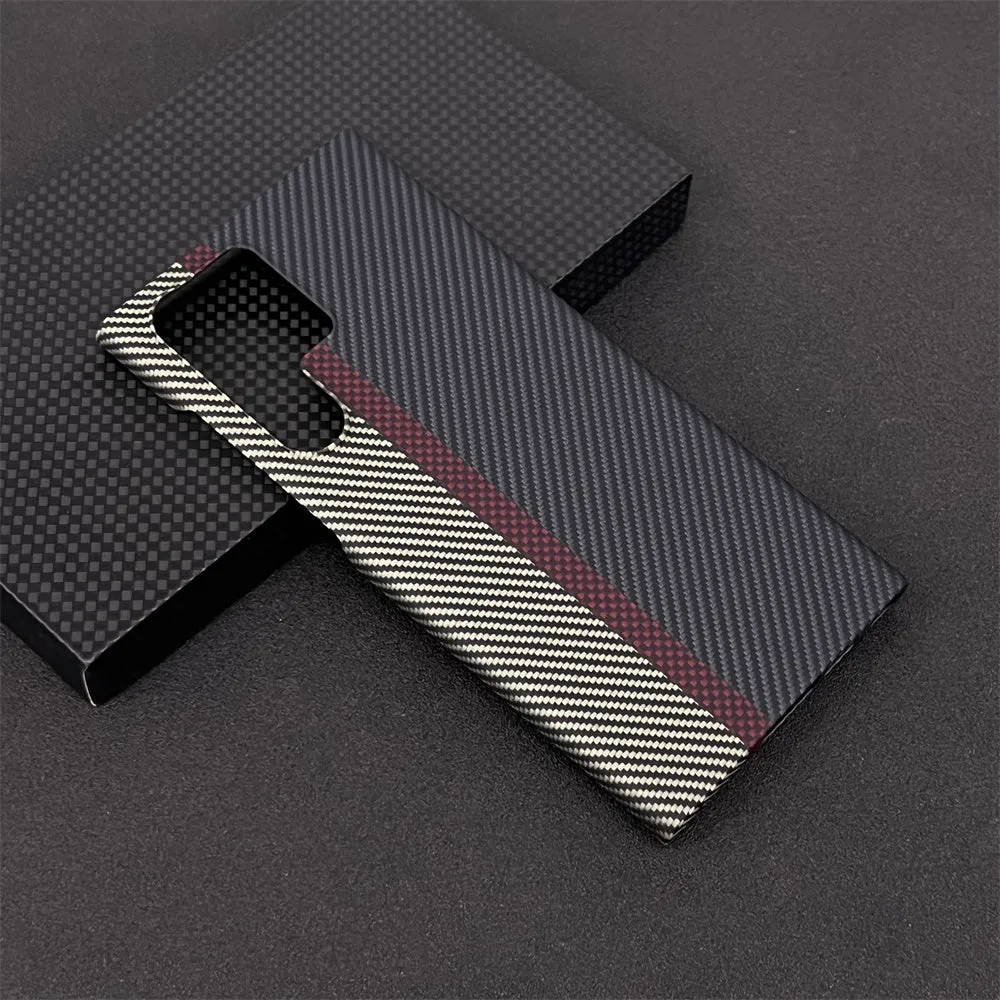 Oatsbasf Luxury Pure Aramid Fiber Case for Samsung Galaxy S23 Series Smartphones