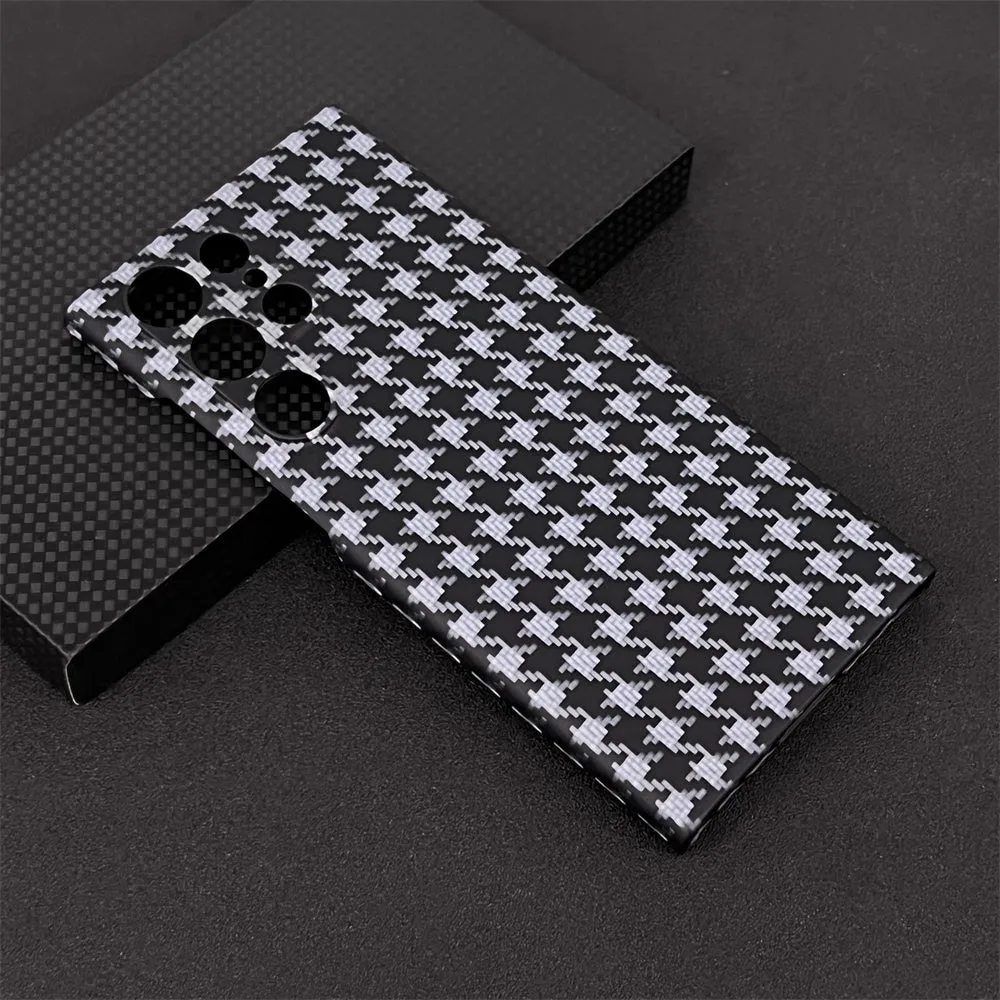 Oatsbasf Luxury Pure Aramid Fiber Case for Samsung Galaxy S23 Series Smartphones