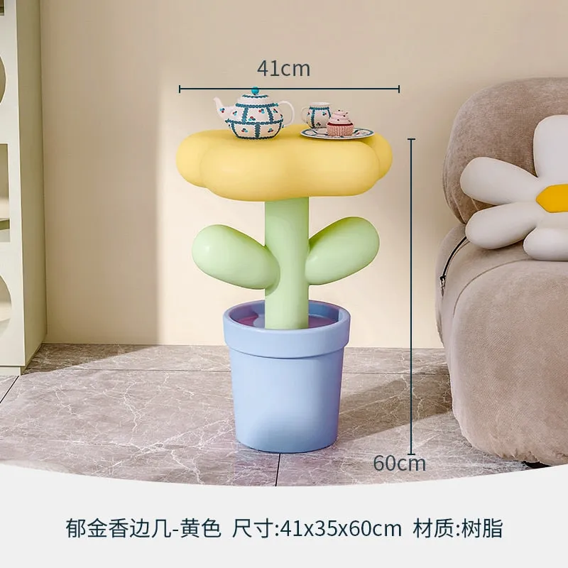 Pastel Flower Side Tables