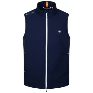 Performance Seersucker Hyb Vest Navy - SS23