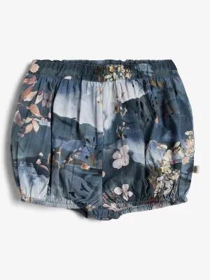 Poplin Bloomers w. Scenic Print - Little - Blue/Rose