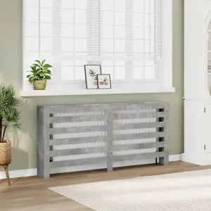 Radiator Cover Concrete Grey 175x20x82 cm Engineered Wood