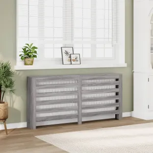 Radiator Cover Grey Sonoma 175x20x82 cm Engineered Wood