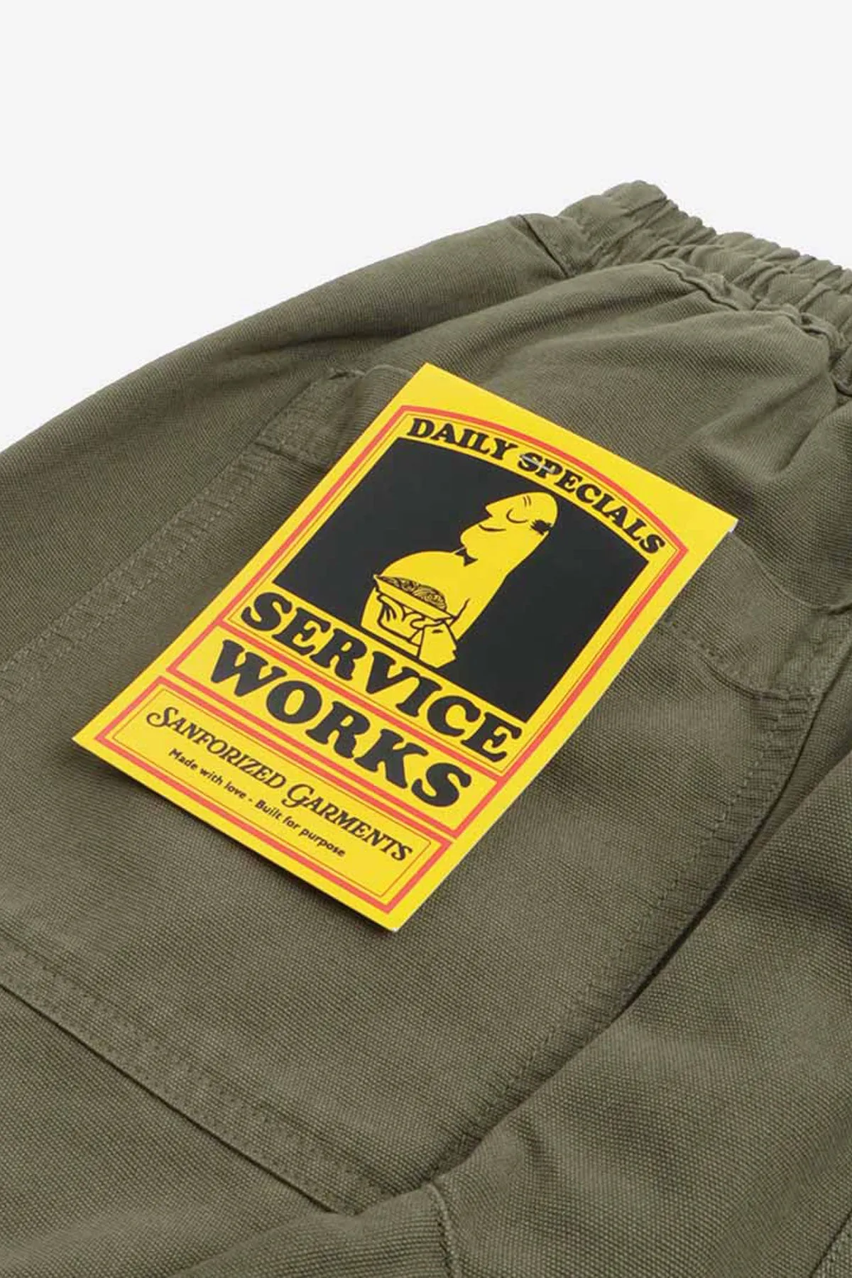 Service Works - Classic Canvas Chef Pants in Olive