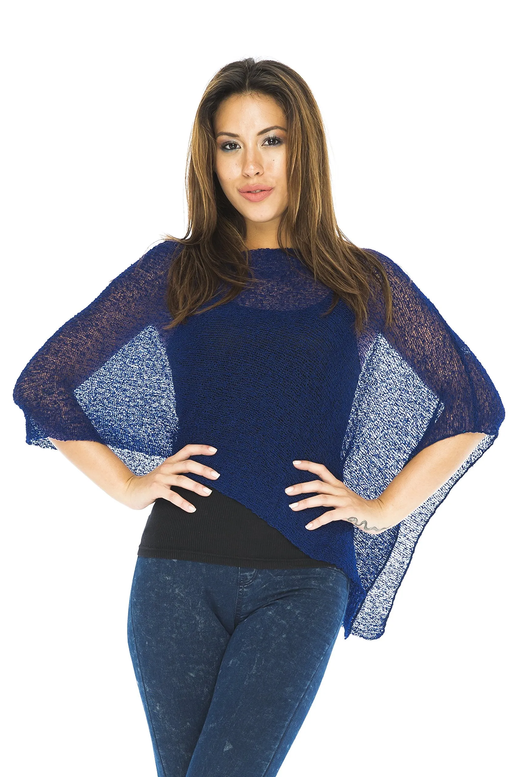 Sheer Poncho Bolero Pullover Shrug