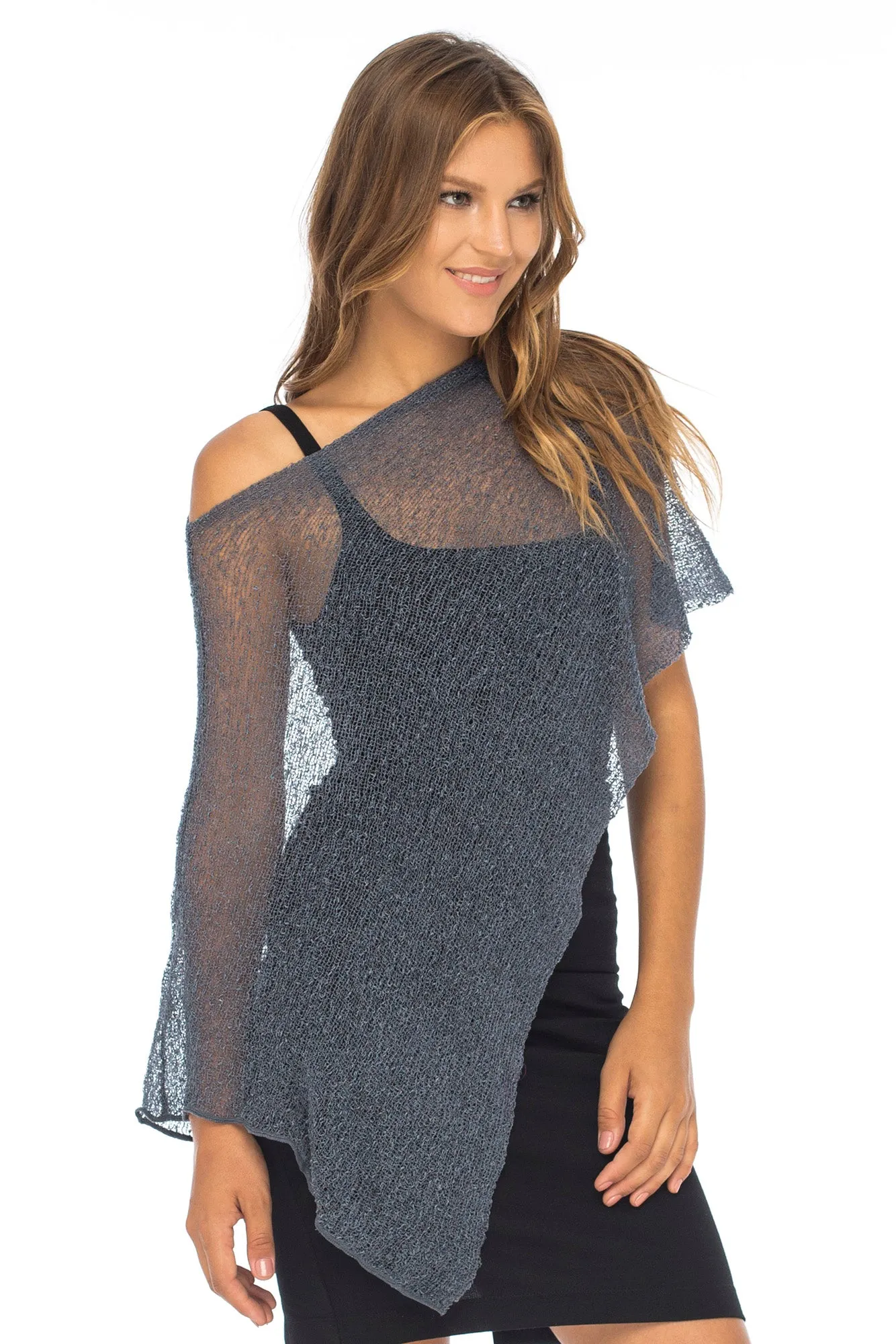 Sheer Poncho Bolero Pullover Shrug