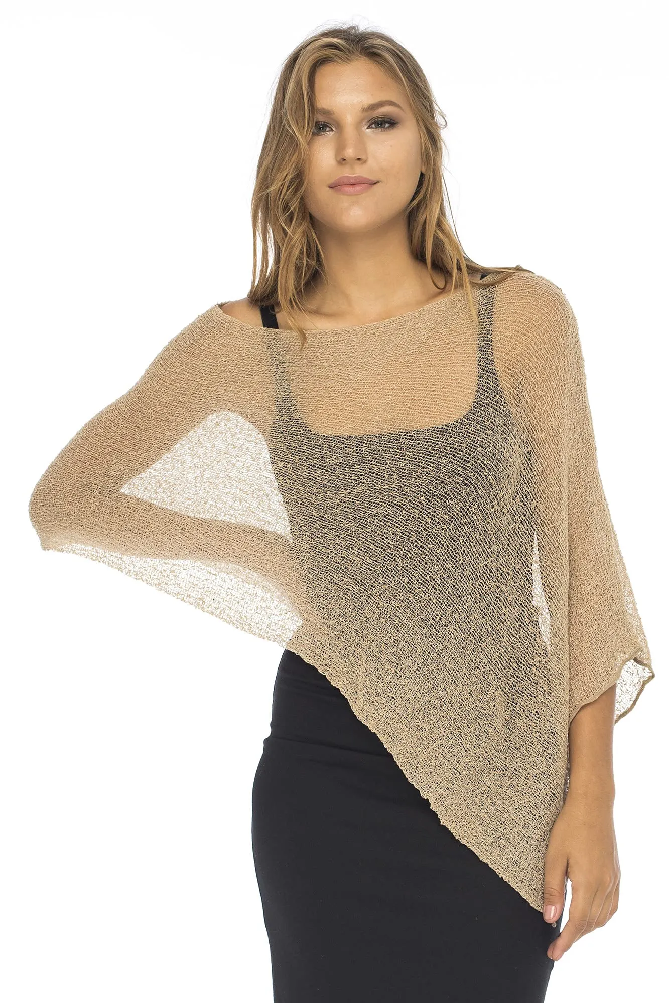 Sheer Poncho Bolero Pullover Shrug