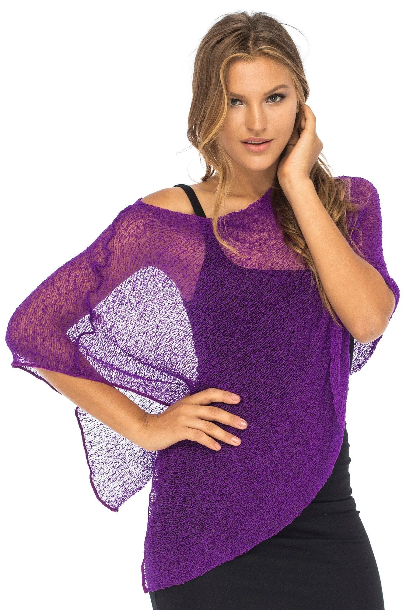 Sheer Poncho Bolero Pullover Shrug