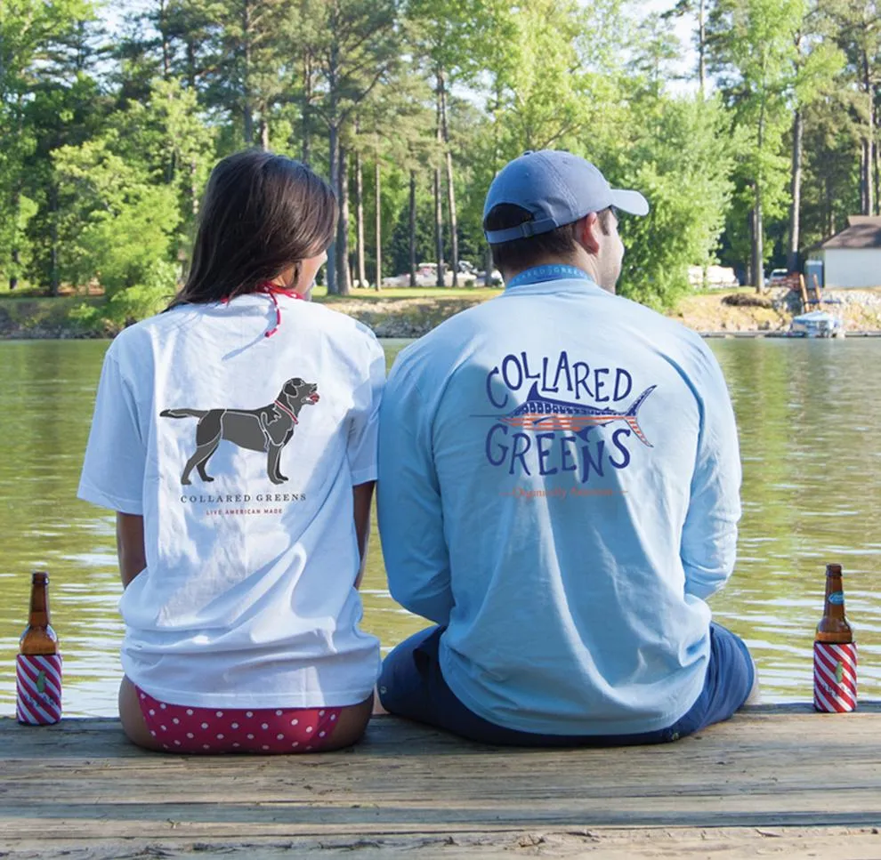 Singing Trout: Long Sleeve T-Shirt - Headwater Blue