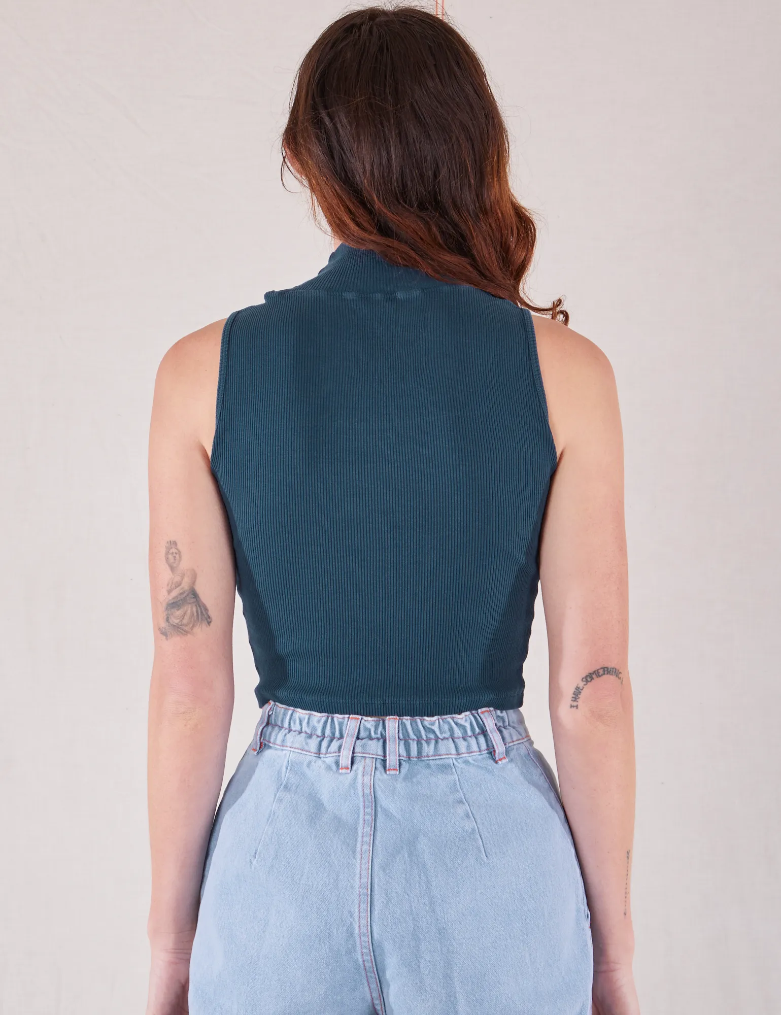 Sleeveless Essential Turtleneck - Lagoon