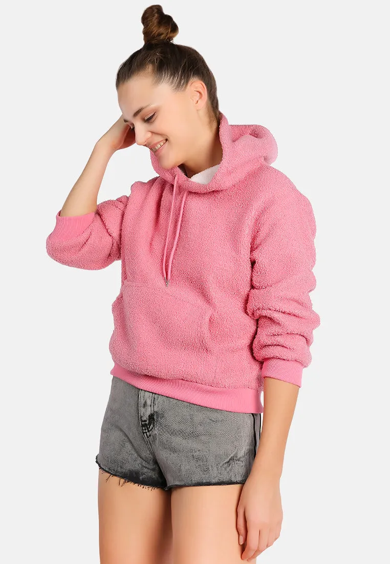 Soft Fleece Pullover Drawstring Hoodie