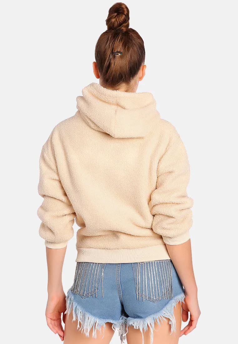 Soft Fleece Pullover Drawstring Hoodie