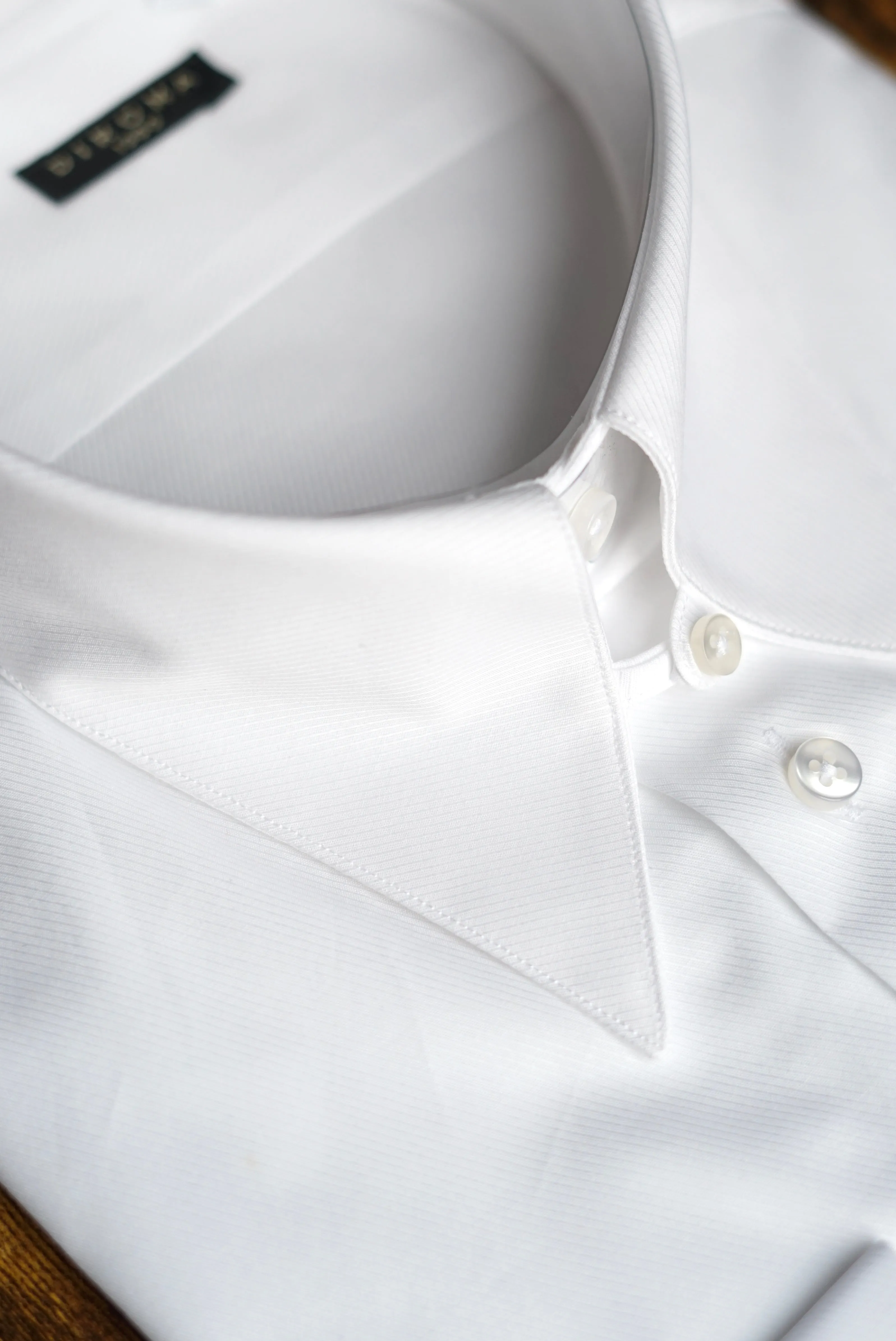 Spear Point Tab Collar Twill Dress Shirt