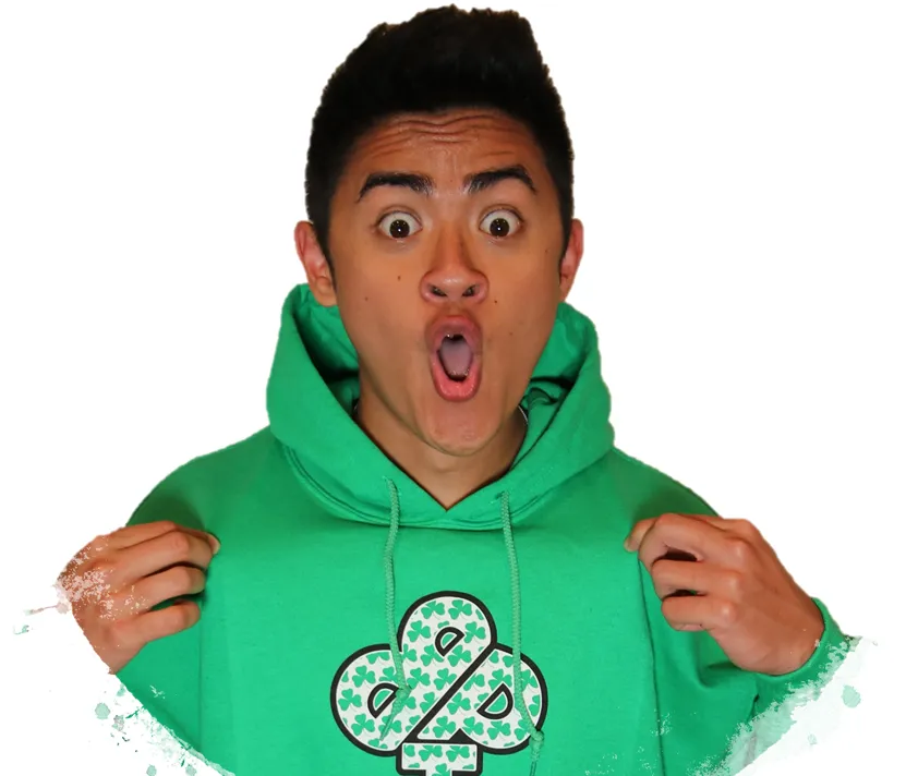 St Patrick's CLOVERFLAGE   Cotton Hoodie  Youth and Adult