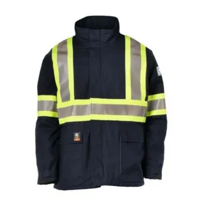 STC Men's Hi-Vis Winter Work Parka | CSA Approved, PU Coated, Electric Arc Resistant, Waterproof, Insulated, 3M Scotchlite, Nomex Stitching | Sizes S-5XL