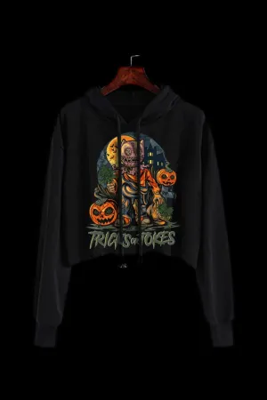 StonerDays Trick or Tokes Crop Top Hoodie