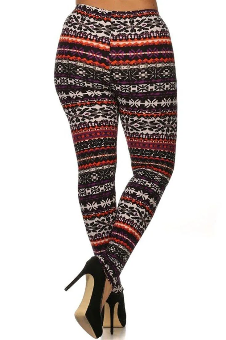 Sunrise Multi Design Plus Size Leggings