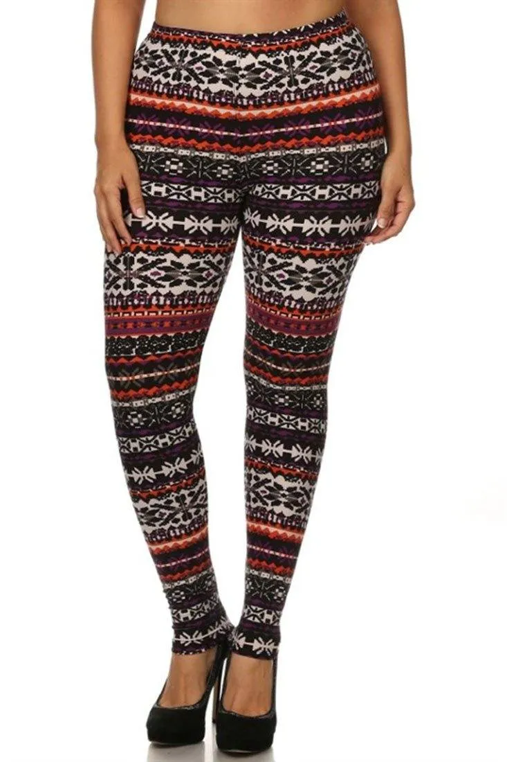 Sunrise Multi Design Plus Size Leggings