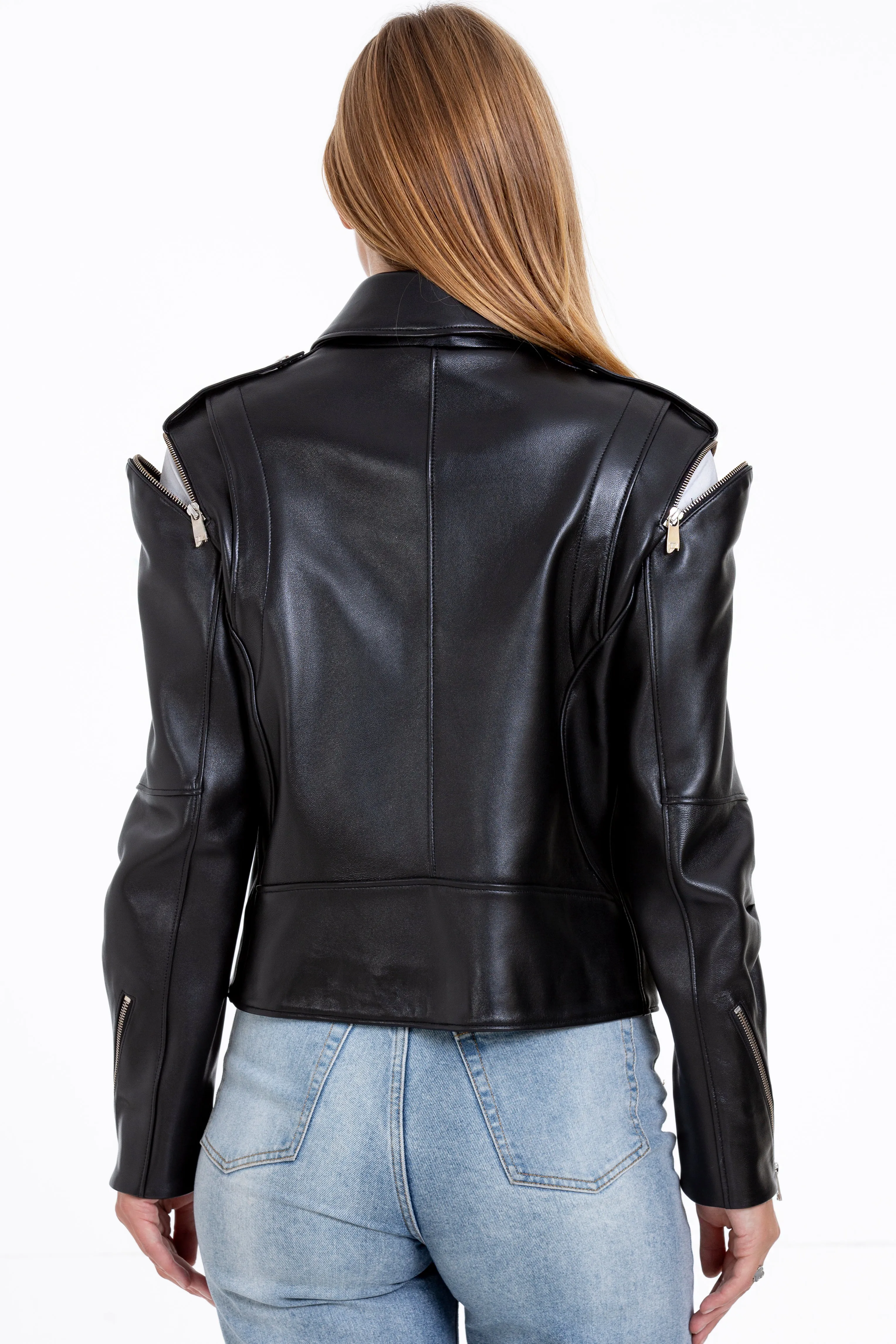 The Esquerra Leather Black Women Jacket