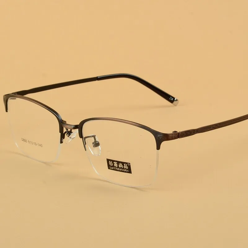 Unisex Semi Rim Alloy Frame Eyeglasses D805