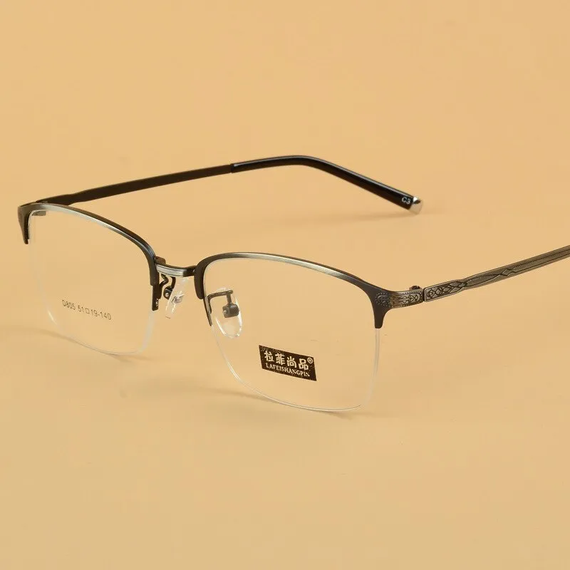 Unisex Semi Rim Alloy Frame Eyeglasses D805