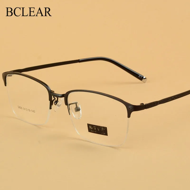 Unisex Semi Rim Alloy Frame Eyeglasses D805