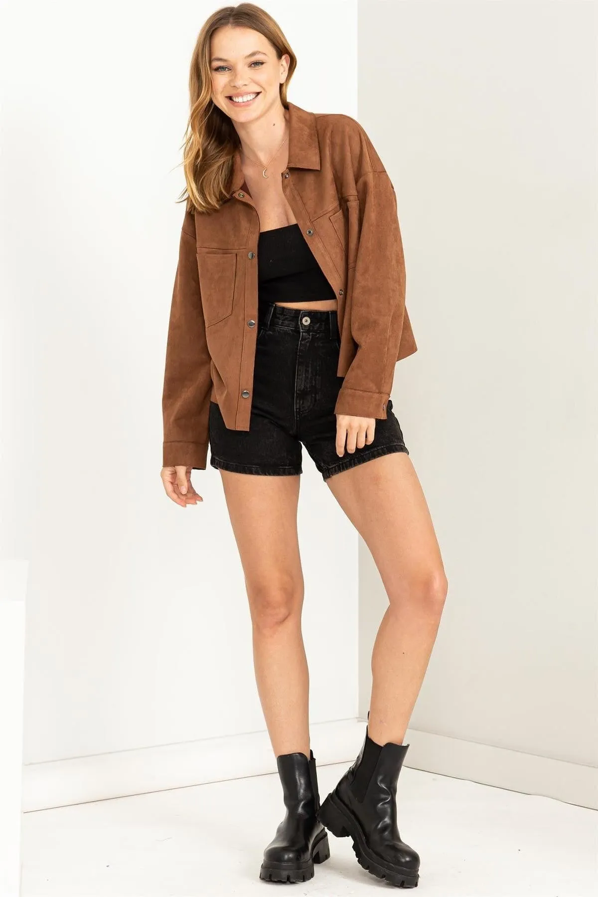 Vegan Suede Classic Lightweight Jacket