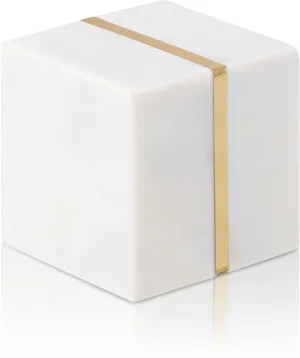 Warm Toast Designs - Marble and Brass Paperweight or Marble Bookends