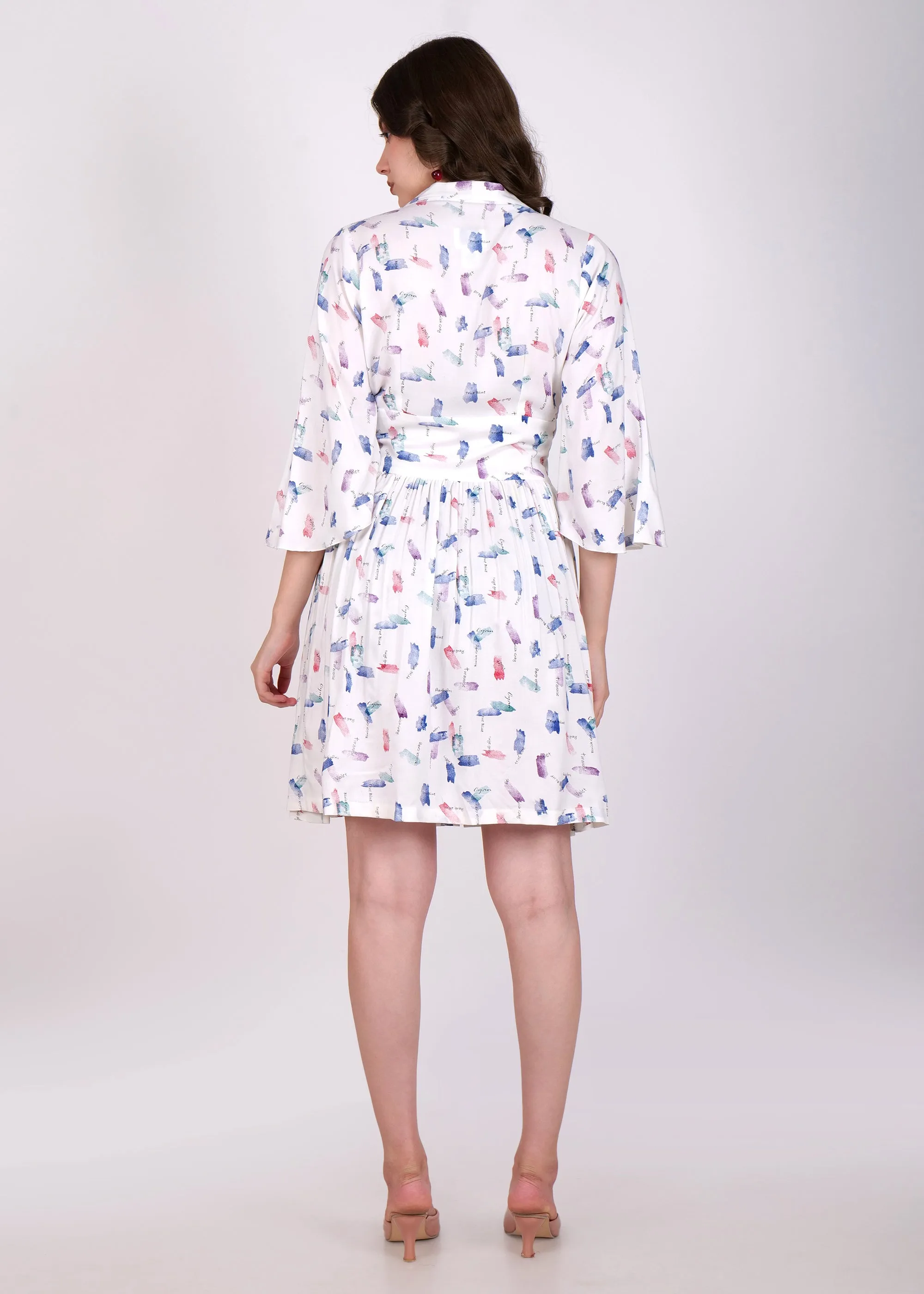 Whispering Clouds Wrap Dress