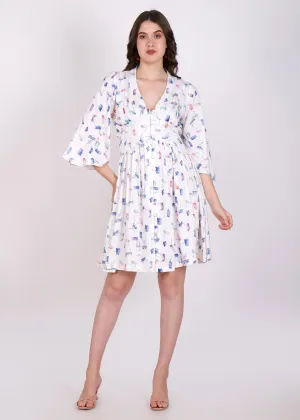 Whispering Clouds Wrap Dress