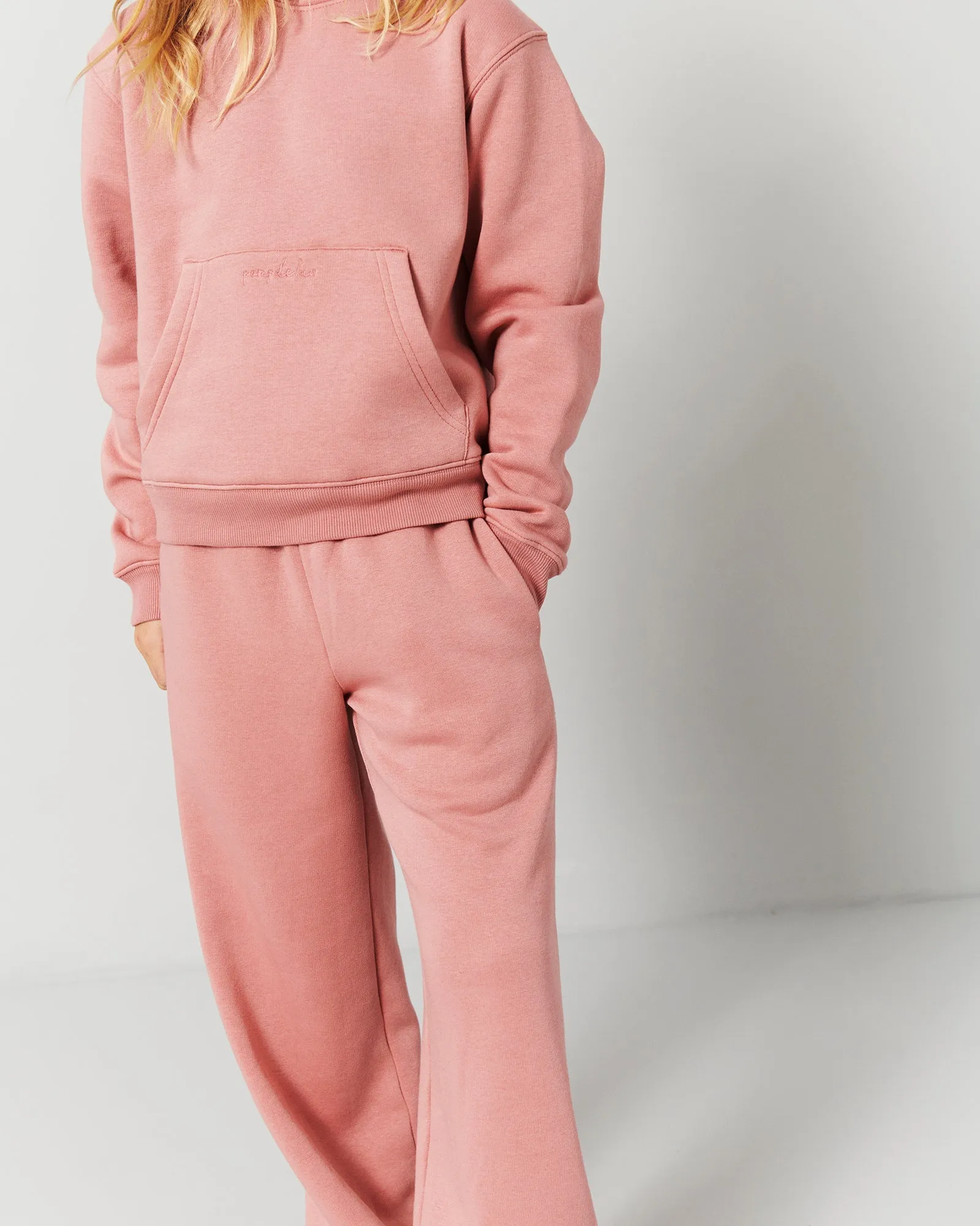 Wide Leg Joggers - Tween - Dusty Rose