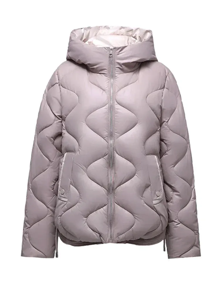 Winter Jacket WomenOuterwear Korean Clothes Women Coat Hooded Cotton Parkas Harajuku Ladies Quilted Coat Streetwear