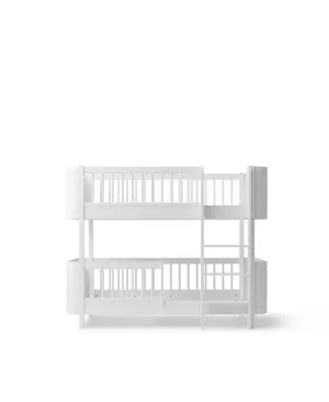 Wood Mini  low bunk bed, white