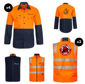 WorkSafe 6 Pack with front embroidery & back vinyl print